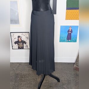 Elegant Black Pleated Skirt